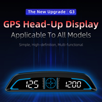 Universal HD GPS Digital Tachometer Auto Hud Head-up Anzeige Geschwindigkeit Alarm Wasser temperatur Uhr Kraftstoff verbrauch Obd2 Funktionen