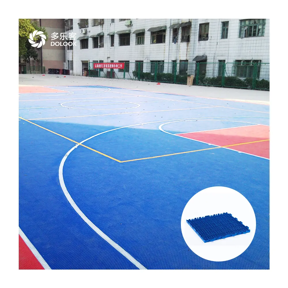 I fornitori di campi da basket all'aperto dei materiali del pavimento di pallacanestro della scuola favoriscono l'installazione e l'assemblaggio della pavimentazione