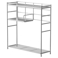 Étagère de rangement pour comptoir de cuisine, multi-niveaux, en acier inoxydable, étagère à épices réglable, organiseur de bouteilles d'épices pour cuisine