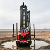 Machine de forage de puits d'eau diesel sur chenilles de 200 m de profondeur