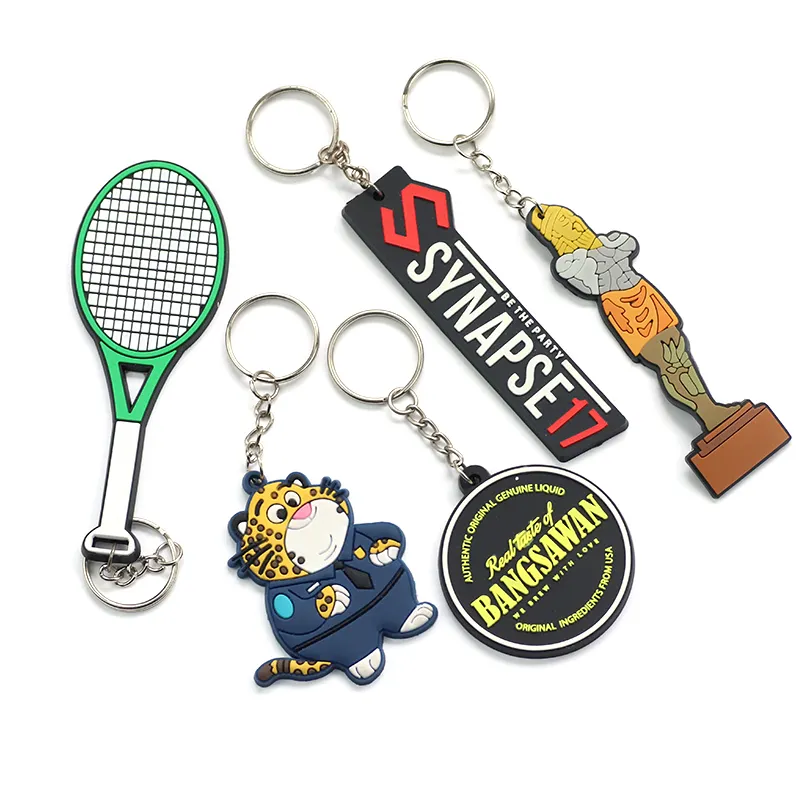 Hot Fashion 3d Pvc Rubber Silicon Key Chain/keyholder/ Key Tag/ Keyring/key chain accessories With Different Logo