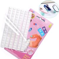 1 paquet de colle adhésive pour ongles, bâtonnet en argile amovible et réutilisable, support de présentation, conseils pour la pratique de l'art des ongles, outils de manucure