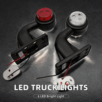 Feu de position latéral LED 12V 24V pour remorque, feu de dégagement pour camion, rouge, ambre, blanc