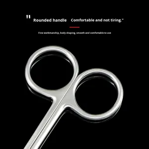 Tijeras de Ligadura para Cirugía Plástica de Doble Párpado, de Acero Inoxidable, con Mango Dorado, Cabeza Recta/Curva, para Remover Suturas Quirúrgicas - Product Image 4