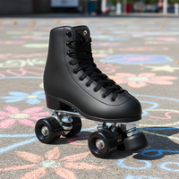 Patins à roulettes Quad extérieurs professionnels chaussures traditionnelles à quatre roues pour la location de patinoire