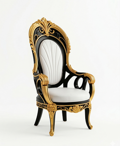 Sillón Individual de Diseño Premium con Acentos Reales y Estructura de Madera Sólida Resistente para Decoración Moderna del Hogar - Product Image 1