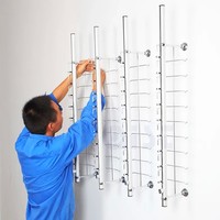 WELLSIGHT Présentoir mural métallique pour lunettes, support pour montures optiques, présentoir pour lunettes et instruments optiques