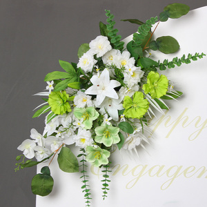 Precio al por mayor de seda artificial decorativo blanco rosas flores a granel para el día de la madre decoraciones de boda de Navidad - Product Image 3