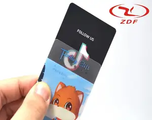 Cartão de Visita transparente com impressão personalizada transparente ou frontal PVC e PET à prova d'água com chip RFID nfc e cartão transparente com código QR