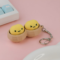Porte-clés personnalisé en résine PVC, impression 3D, forme libre, bouton de clavier anti-stress, son de clic, capuchon de touche, jouet sensoriel