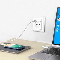 Prise murale israélienne, prise EU, USB Type-C, 2 ports, 16A, cuivre, maison intelligente, protection contre la poussière en extérieur