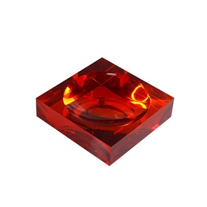 Tazón de Acrílico Rojo para Dulces, Diseño de Mesa, Plástico Perspex de Grado Alimenticio - Product Image 1