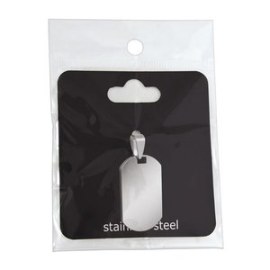 Colgantes y Dijes Finos, Colgante de Placa de Acero de 19x32 mm - Product Image 2