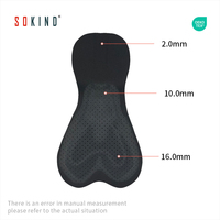 Sokind Coussinet de cyclisme 3D pour homme en polyester perforé respirant et écologique pour shorts et pantalons de cyclisme