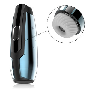 Masturbateur masculin entièrement automatique, type 'Airplane Cup', avec stimulation électrique et télescopique, simulation de sexe vaginal et oral - Product Image 1