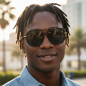 Gafas de Sol Cuadradas con Marco de Metal Vintage para Hombre y Mujer, Marca 2026, Gafas de Sol Rectangulares Negras, Gafas de Sol Poligonales para Hombre y Mujer - Product Image 4