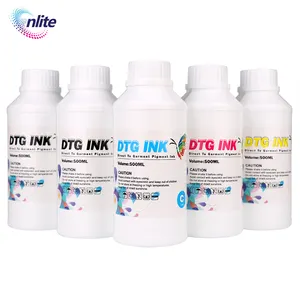 Enlite inchiostro tessile a base d'acqua dtg pigmento inchiostro per epson i3200 dx5 dx7 fornitori di testa dtg stampante t-shirt macchina da stampa