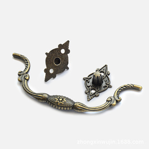 Manija de aleación de zinc de estilo retro europeo con diseño de ocho estrellas para accesorios de ferretería de cajas de madera - Product Image 2