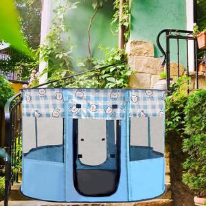 Parc <span class=keywords><strong>portable</strong></span> Pop-up pour animaux de compagnie avec fermeture à glissière motif solide moderne Style simple <span class=keywords><strong>Cage</strong></span> tente sac de transport à la main inclus - Product Image 2