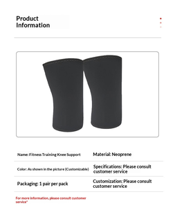 7mm Thick Nylon & Cotton High-Performance <b>Compression</b> Knee Sleeves for Weightlifting & Powerlifting - Product Image 5