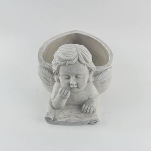 Mini pots de fleurs en ciment de béton de qualité pour jardinières élégantes de jardin et de funérailles pour plantes d'extérieur et succulentes - Product Image 1