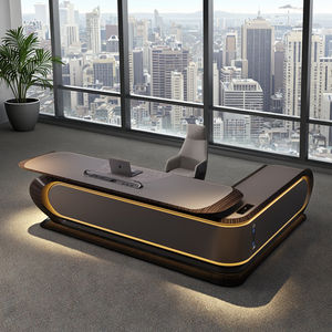 مجموعة أثاث مكتبي كاملة بتصميم عصري، مكاتب تنفيذية فاخرة للمدراء التنفيذيين، طاولة مكتب وكراسي حديثة - Product Image 1