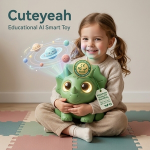 Juguete de Peluche Triceratops con IA, Venta al Por Mayor, OEM, Montessori, Personalizado, para el Desarrollo del Pensamiento Lógico, Interactivo, Cognitivo e Inteligente - Product Image 1