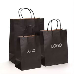 Bolsas de Papel Kraft Impresas Personalizadas, Reciclables, para Compras, Ropa, Regalos, Comida para Llevar, con su Propio Logotipo - Product Image 1