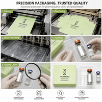 Caja de Medicamentos Personalizada con Impresión, Fabricada con Materiales Reciclados, Bandeja con Inserto Brillante para Frascos de Vidrio, Embalaje de Botellas, Kit Farmacéutico, OEM, ODM