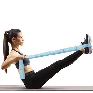 Yoga Flexibility Stretch 11 Loops High Elastic Stretching Practice Band Tension Rope Dance Leg Stretcher Belts Or Strap Band