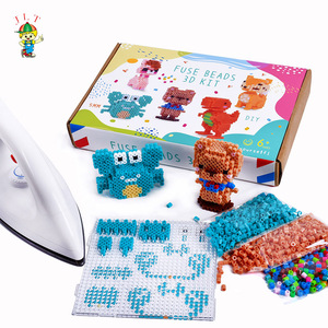 Cuentas <span class=keywords><strong>Hama</strong></span> de colores para niños, juguete educativo de 5mm, cuentas Perler <span class=keywords><strong>Hama</strong></span>, cuentas de fusible ecológicas con tablero - Product Image 3