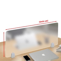 Panneau de séparation transparent givré moderne écran de bureau déflecteur pour bureau salle à manger salon taille support panneau de bureau