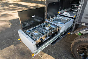 รถพ่วงขนาดเล็กน้ำหนักเบาสำหรับตั้งแคมป์รถพ่วงใช้สำหรับผู้ออกค่ายรถพ่วงตั้งแคมป์สำหรับความบันเทิงในครัว - Product Image 4