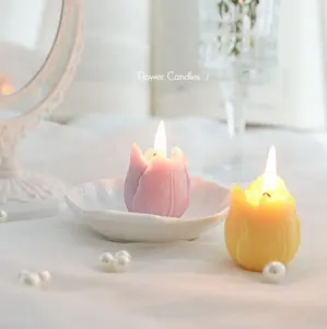 모조리 애플 스틱 토끼-INS Wholesale luxury scented candles Tulip shape scented candles small lovely fragrance wax candle for 2022 Valentines day