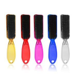 Cepillo de peinado Retro con logotipo personalizado, peine de barba de colores galvanizado, cepillo de limpieza de cabello despeinado para peluquería - Product Image 6