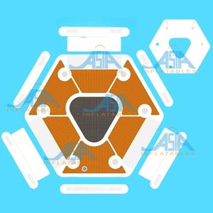 Piattaforma Galleggiante Gonfiabile Drop Stitch per Yacht e Barche - Piattaforma Portatile con Superficie Antiscivolo per Lago, Spiaggia e <span class=keywords><strong>Marina</strong></span> - Product Image 6