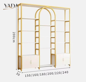 ชั้นวางสินค้าดูแลผิวหลายชั้น ดีไซน์ดั้งเดิม สำหรับร้านขายเครื่องสำอาง น้ำหอม และผลิตภัณฑ์ดูแลผิว - Product Image 6