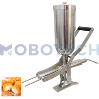 Machine manuelle de remplissage de crème 5L avec fonction d'aspiration arrière, pour pâtisseries, éclairs, beignets, pains et garnitures.