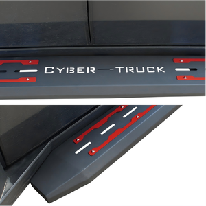 Estribos Laterales Estilo Táctico para Cybertruck con Detalles Rojos - Product Image 6