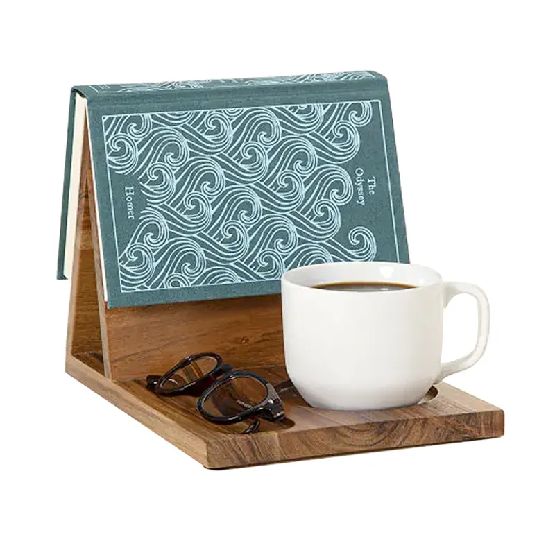 Деревянный поднос для чтения, деревянный держатель для книг, органайзер для книг