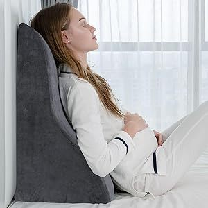 Cojín inclinado de espuma de apoyo para ardor de estómago, almohada de cuña para cama de espuma, almohada para dormir con funda extraíble - Product Image 6