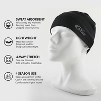 Gorro de Ciclismo y Montañismo con Forro de Satén, Reflectante para Correr de Noche, Gorro Deportivo Transpirable y Ligero