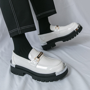 Expédition retardée : Chaussures pour hommes taille 38-46, chaussures en cuir tendance, mocassins blancs pour hommes, chaussures de mariage élégantes - Product Image 6