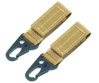 Porte-clés pour sac à dos, ceinture de service, accessoires tactiques, mousqueton EDC en métal avec boucle de sangle Molle