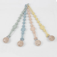 Perles en silicone Porte-sucette Clips souples souples avec texture pour bébé garçon et fille