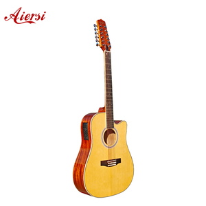 <span class=keywords><strong>Precio</strong></span> de Mayoreo <span class=keywords><strong>Guitarra</strong></span> Electroacústica Aiersi de <span class=keywords><strong>12</strong></span> <span class=keywords><strong>Cuerdas</strong></span> 41 Pulgadas Dreadnought Color Blanco con Logo Personalizado Instrumento de Cuerda Folclórico - Product Image 6