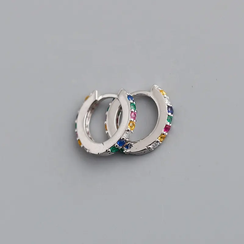 Cubic Zirconia Wanita Anting-Anting Perhiasan Mode 925 Anting Perak Kecil untuk Hadiah Wanita