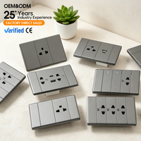 Nuevo Diseño de Productos para el Hogar, Enchufe de Pared Eléctrico Estándar Estadounidense 118 con Interruptor Delgado de 10A y Enchufe para Uso Doméstico, Material de PC