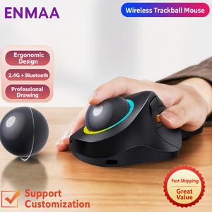 Ratón Inalámbrico Tri-Modo con Trackball, Silencioso, Personalizado, Ergonómico, Vertical, para Dibujo CAD, Óptico, Gran Venta 2026 - Product Image 2