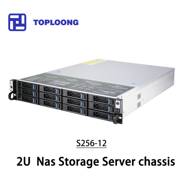OEM/ODM 2U 12 Bay Hot Swap Storage Server Chassis with Fan and Backplane